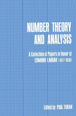 bokomslag Number Theory and Analysis