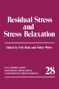 bokomslag Residual Stress and Stress Relaxation