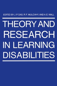 bokomslag Theory and Research in Learning Disabilities