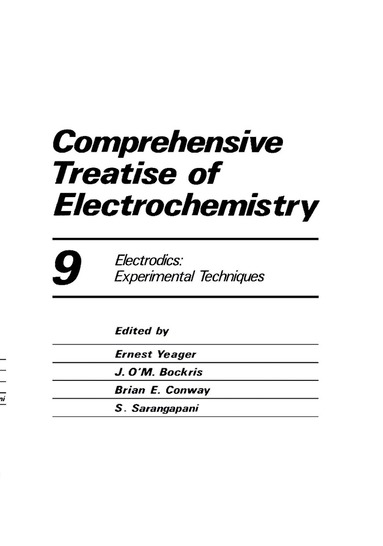 Peter Horsman, Brian E. Conway, E. Yeager - Comprehensive Treatise of Electrochemistry, Inbunden