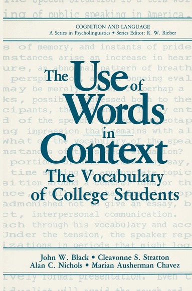 John W. Black, Cleavonne S. Stratton, Alan C. Nichols, Marian Ausherman Chavez - Use of Words in Context, Inbunden
