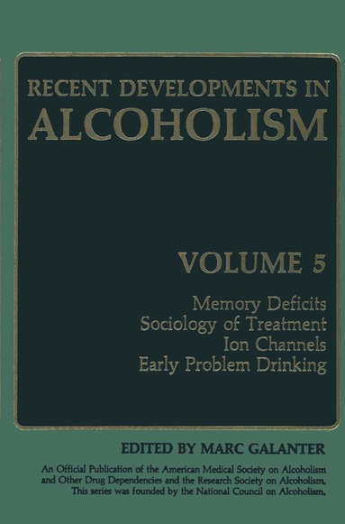 bokomslag Recent Developments in Alcoholism