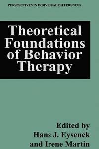 bokomslag Theoretical Foundations of Behavior Therapy