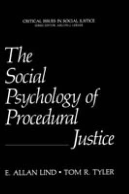 bokomslag The Social Psychology of Procedural Justice