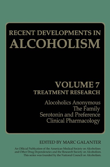Marc Galanter - Recent Developments in Alcoholism, Inbunden