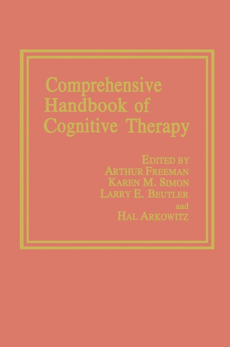 Comprehensive Handbook of Cognitive Therapy 1