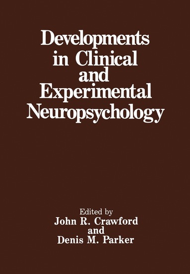 bokomslag Developments in Clinical and Experimental Neuropsychology