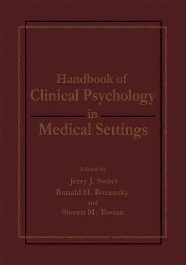 bokomslag Handbook of Clinical Psychology in Medical Settings