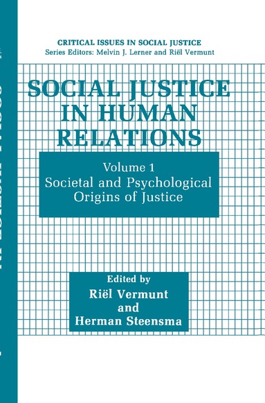 Riël Vermunt, Herman Steensma - Social Justice in Human Relations, Inbunden