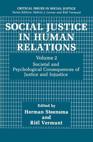 Herman Steensma, Riël Vermunt - Social Justice in Human Relations Volume 2, Inbunden