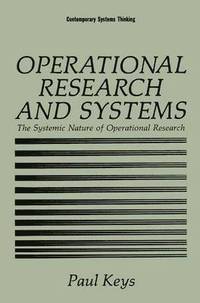 bokomslag Operational Research and Systems