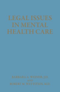 bokomslag Legal Issues in Mental Health Care