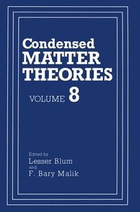 bokomslag Condensed Matter Theories: v. 8 Proceedings of an International Workshop Held in San Juan, Puerto Rico, June 1-5, 1992