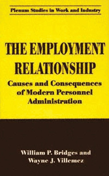 William P. Bridges, Wayne J. Villemez - Employment Relationship, Inbunden