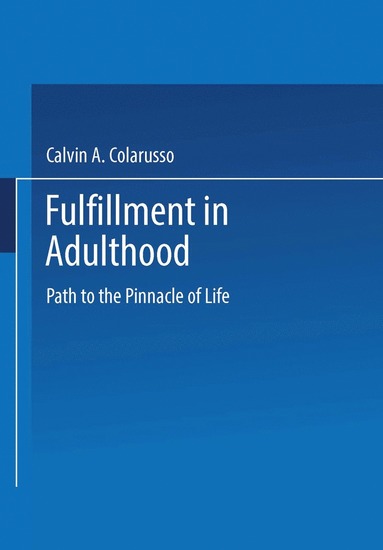 bokomslag Fulfillment in Adulthood