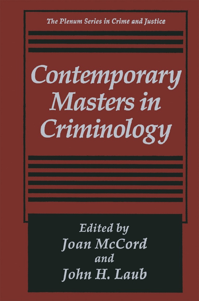 Contemporary Masters in Criminology 1