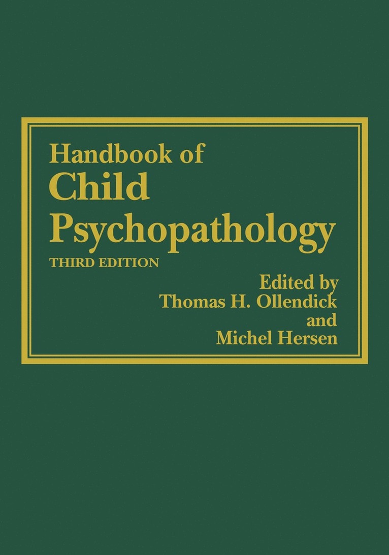 Handbook of Child Psychopathology 1