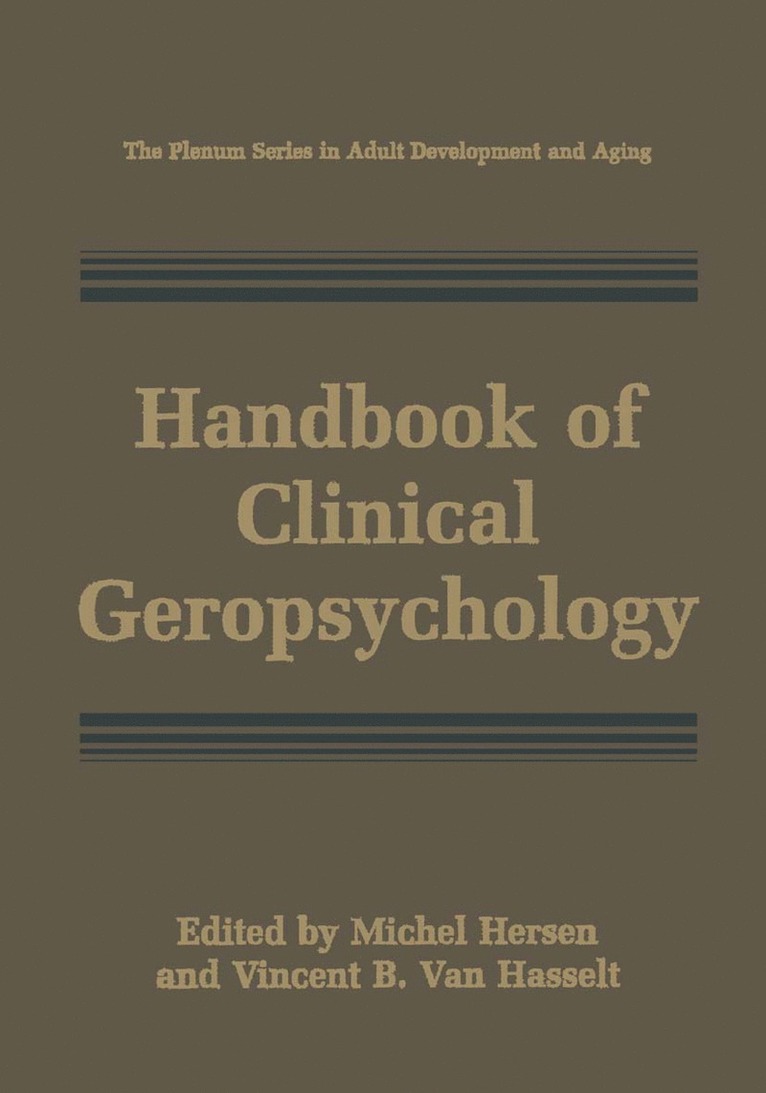 Handbook of Clinical Geropsychology 1