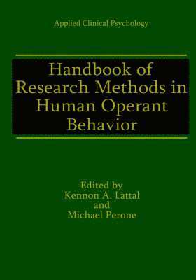 Handbook of Research Methods in Human Operant Behavior 1