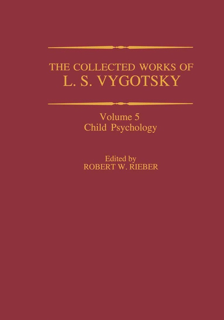 The Collected Works of L. S. Vygotsky 1