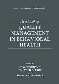 bokomslag Handbook of Quality Management in Behavioral Health