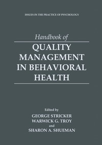 bokomslag Handbook of Quality Management in Behavioral Health