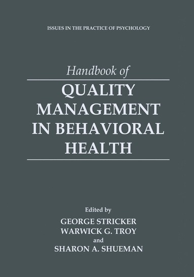 bokomslag Handbook of Quality Management in Behavioral Health