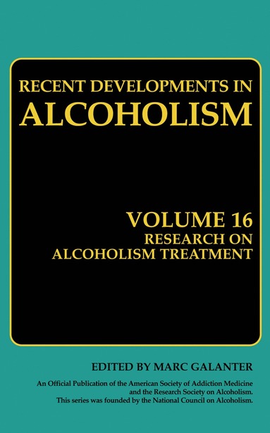 bokomslag Research on Alcoholism Treatment