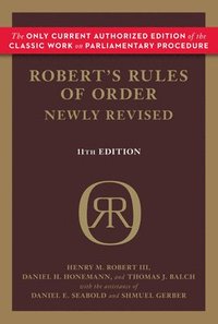 bokomslag Robert's Rules of Order Newly Revised, 11th edition