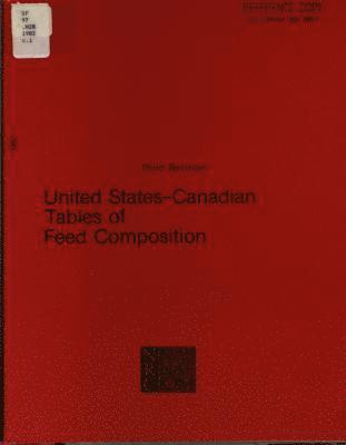 United States-Canadian Tables of Feed Composition 1