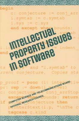 National Research Council, Computer Science and Telecommunications, Computer Science and Telecommunications Board, Steering Committee for Intellectual Property Issues in Software - Intellectual Property Issues in Software, Häftad