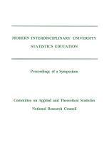 National Research Council, Division on Engineering and Physical Sciences, Commission on Engineering and Technical Systems, Committee on Applied and Theoretical Statistics, Division on Engineering and Physical Sci - Modern Interdisciplinary University Statistics Education, Häftad