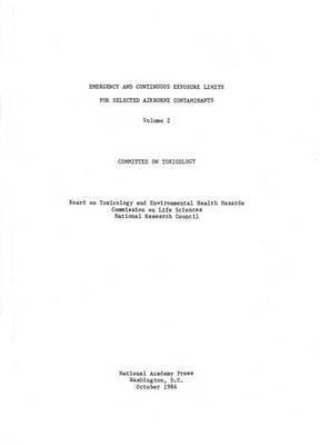 bokomslag Emergency and Continuous Exposure Limits for Selected Airborne Contaminants
