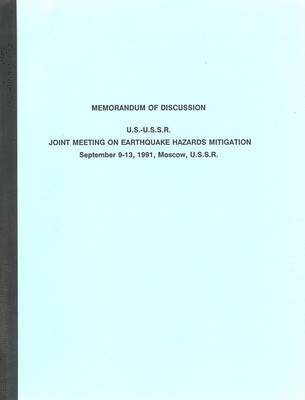 bokomslag U.S.-U.S.S.R. Joint Meeting on Earthquake Hazards Mitigation