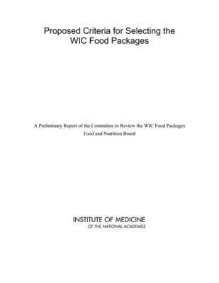 bokomslag Proposed Criteria for Selecting the WIC Food Packages