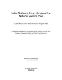 bokomslag Initial Guidance for an Update of the National Vaccine Plan