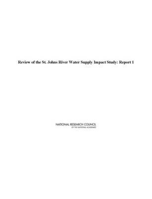 bokomslag Review of the St. Johns River Water Supply Impact Study