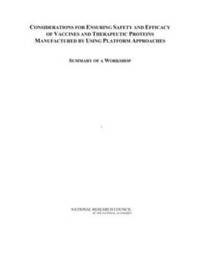 bokomslag Considerations for Ensuring Safety and Efficacy of Vaccines and Therapeutic Proteins Manufactured by Using Platform Approaches