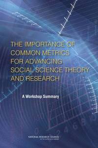 bokomslag The Importance of Common Metrics for Advancing Social Science Theory and Research