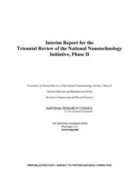 bokomslag Interim Report on the Second Triennial Review of the National Nanotechnology Initiative
