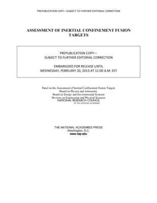 bokomslag Assessment of Inertial Confinement Fusion Targets