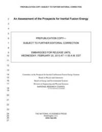 bokomslag An Assessment of the Prospects for Inertial Fusion Energy