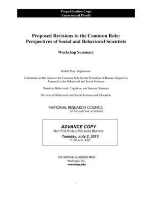 Proposed Revisions to the Common Rule 1