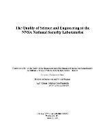 bokomslag The Quality of Science and Engineering at the NNSA National Security Laboratories