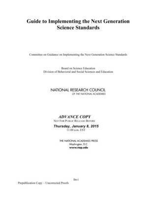 bokomslag Guide to Implementing the Next Generation Science Standards