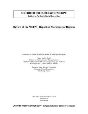 Review of the MEPAG Report on Mars Special Regions