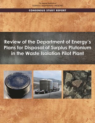 and Medicine National Academies of Sciences, Engineering, Division on Earth and Life Studies, Nuclear and Radiation Studies Board, Committee on Disposal of Surplus Plutonium at the Waste Isolation Pilot Plant, National Academies of Sciences Engineeri, National Academies of Sciences Engineering and Medicine, Division On Earth And Life Studies, Nuclear And Radiation Studies Board - Review of the Department of Energy's Plans for Disposal of Surplus Plutonium in the Waste Isolation Pilot Plant, Häftad