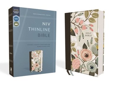 bokomslag NIV, Thinline Bible, Cloth over Board, Floral, Red Letter, Comfort Print