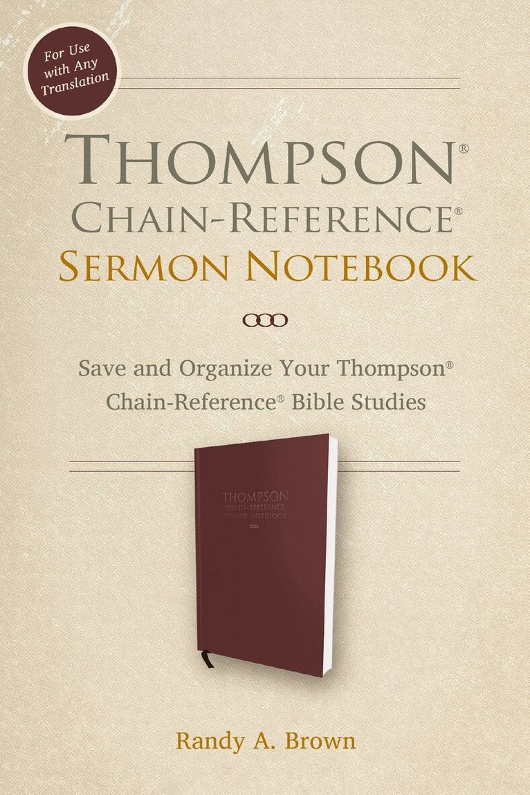 Randy A. Brown, Randy A Brown - Thompson Chain-Reference Sermon Notebook, Häftad
