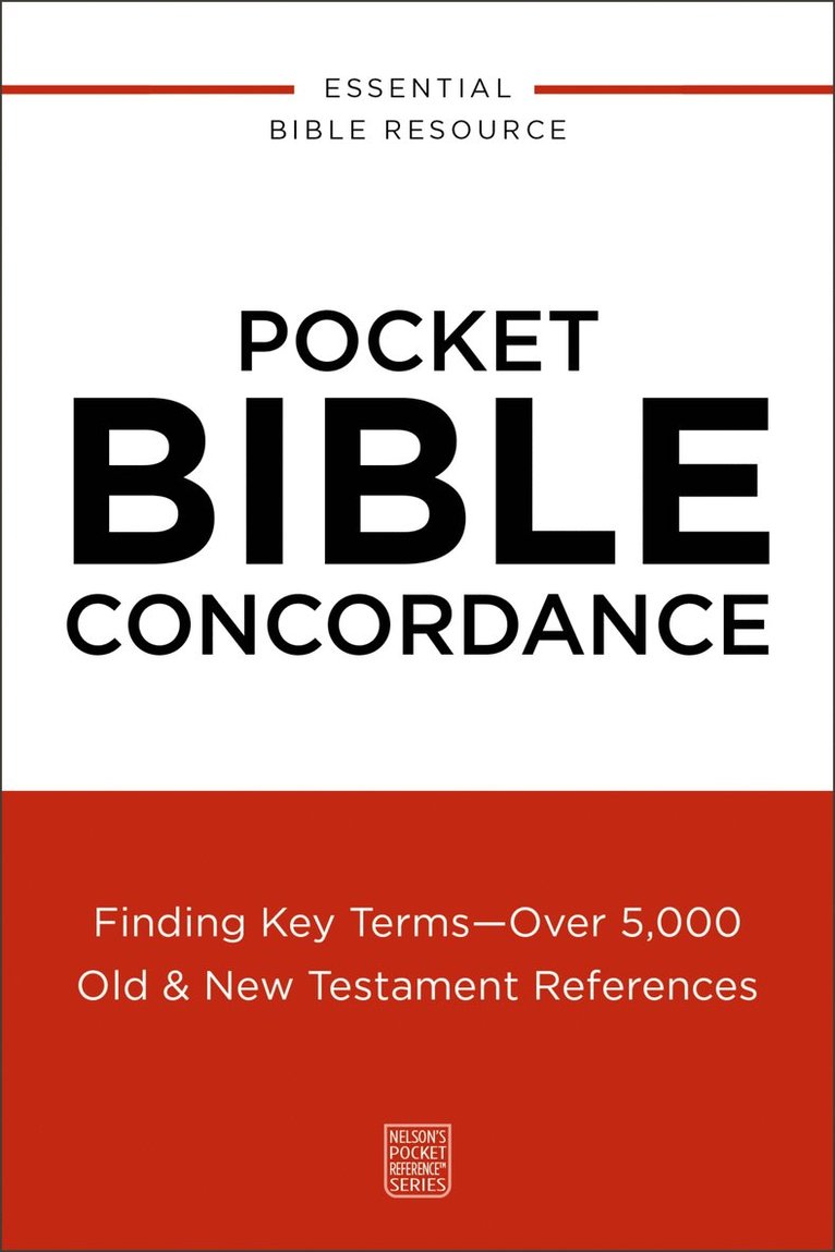 Thomas Nelson - Pocket Bible Concordance, Häftad